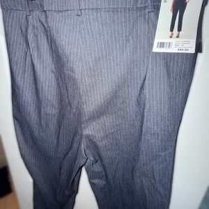 Rafaella Women’s Charcoal Gray Pinstripe Dress Pants NWT Size 18